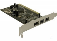 Delock 1x FireWire A + 2x FireWire B PCI Card (89106)